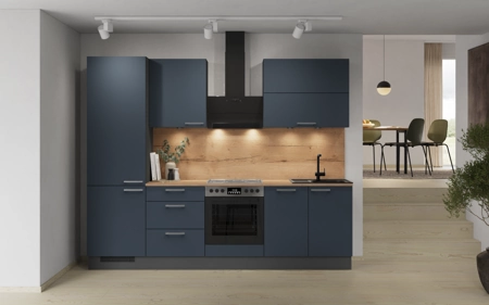 Cuisines Elite Cuisine linéare 270 cm électroménagers inclus planning 5 Bleu fjord ultra-mat Easytouch Cuisines Elite Cuisine linéare 270 cm électroménagers inclus planning 5 Bleu fjord ultra-mat Easytouch