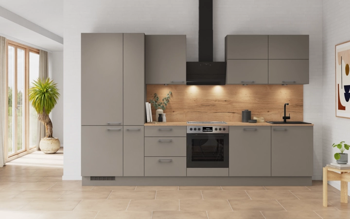 Cuisines Elite Cuisine linéare 330cm électroménagers inclus planning 5 0