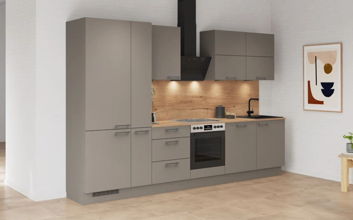 Cuisines Elite Cuisine linéare 330cm électroménagers inclus planning 5 1