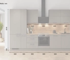 Cuisines Elite Cuisine linéare 330cm électroménagers inclus planning 5 5