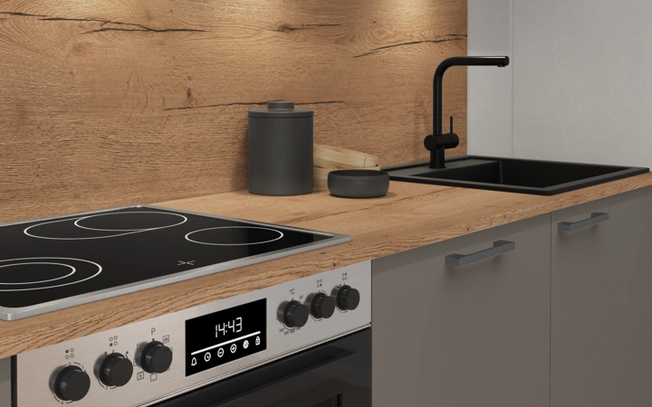 Cuisines Elite Cuisine linéare 360 cm électroménagers inclus planning 5 3