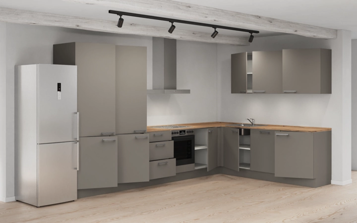 Cuisines Elite Cuisine en L 366,6 cm x 246, 6 cm électroménagers inclus planning 6 4