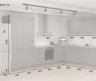 Cuisines Elite Cuisine en L 366,6 cm x 246, 6 cm électroménagers inclus planning 6 5