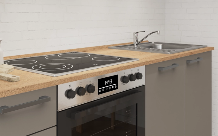 Cuisines Elite Cuisine linéaire 240 cm électroménagers inclus planning 6 3