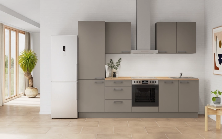 Cuisines Elite Cuisine linéare 270 cm électroménagers inclus planning 6 0