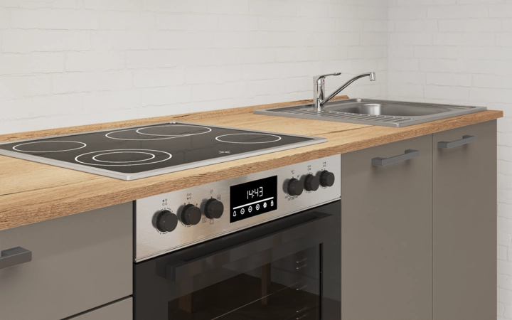 Cuisines Elite Cuisine linéare 270 cm électroménagers inclus planning 6 3