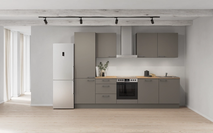 Cuisines Elite Cuisine linéaire 300 cm électroménagers inclus planning 6 0