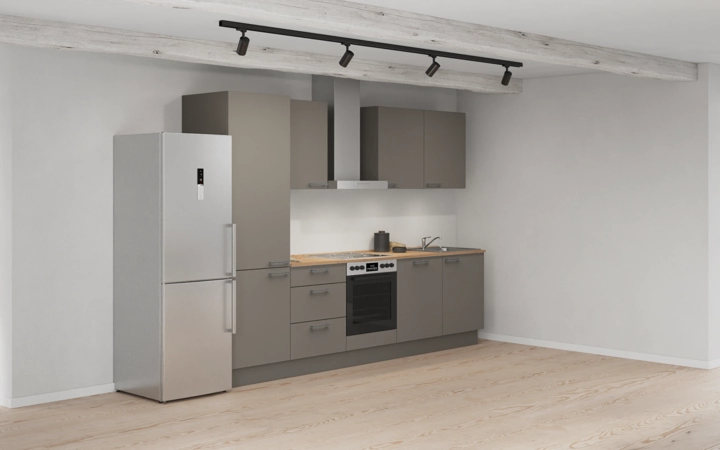 Cuisines Elite Cuisine linéaire 300 cm électroménagers inclus planning 6 1
