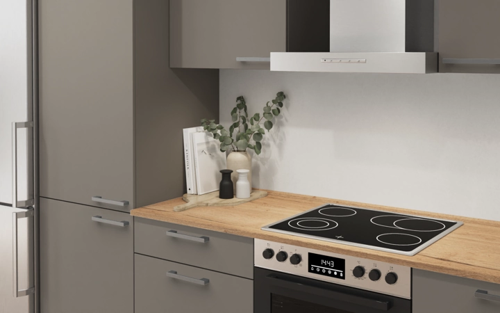 Cuisines Elite Cuisine linéaire 300 cm électroménagers inclus planning 6 2