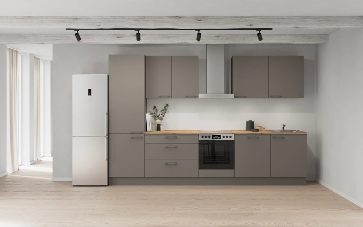 Cuisines Elite Cuisine linéare 330cm électroménagers inclus planning 6 0
