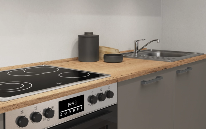 Cuisines Elite Cuisine linéare 330cm électroménagers inclus planning 6 3