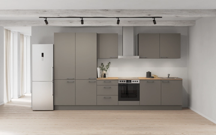 Cuisines Elite Cuisine linéare 360 cm électroménagers inclus planning 6 0