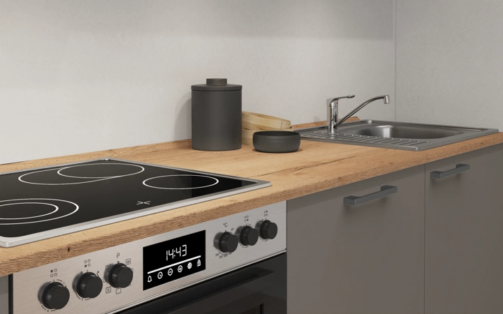 Cuisines Elite Cuisine linéare 360 cm électroménagers inclus planning 6 3