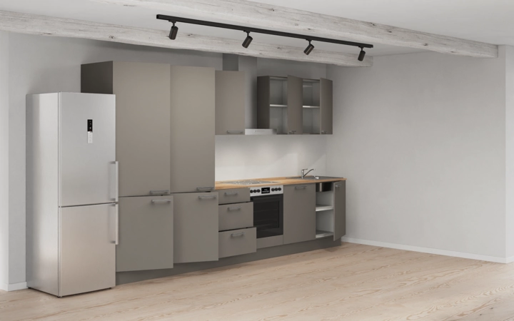 Cuisines Elite Cuisine linéare 360 cm électroménagers inclus planning 6 4