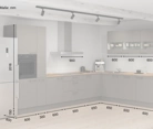 Cuisines Elite Cuisine en L 366,6 cm x 246, 6 cm électroménagers inclus planning 7 5