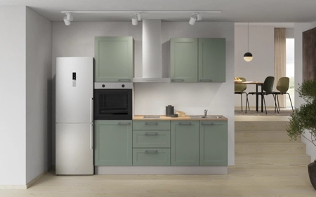 Cuisines Elite Cuisine linéaire 210 cm électroménagers inclus, planning 7 Roseau Cascada Cuisines Elite Cuisine linéaire 210 cm électroménagers inclus, planning 7 Roseau Cascada
