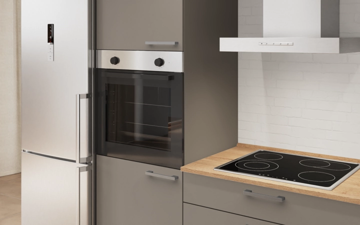 Cuisines Elite Cuisine linéaire 240 cm électroménagers inclus planning 7 2