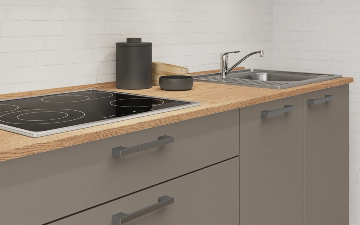 Cuisines Elite Cuisine linéaire 240 cm électroménagers inclus planning 7 3