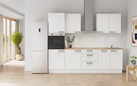 Cuisines Elite Cuisine linéare 270 cm électroménagers inclus planning 7 Blanc alpin, super mat Touch Cuisines Elite Cuisine linéare 270 cm électroménagers inclus planning 7 Blanc alpin, super mat Touch