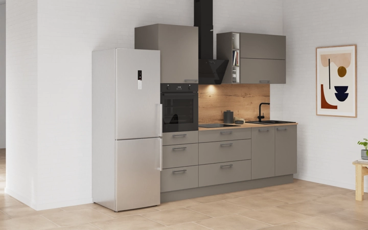 Cuisines Elite Cuisine linéaire 240 cm électroménagers inclus planning 8 1