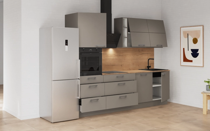 Cuisines Elite Cuisine linéare 270 cm électroménagers inclus planning 8 4
