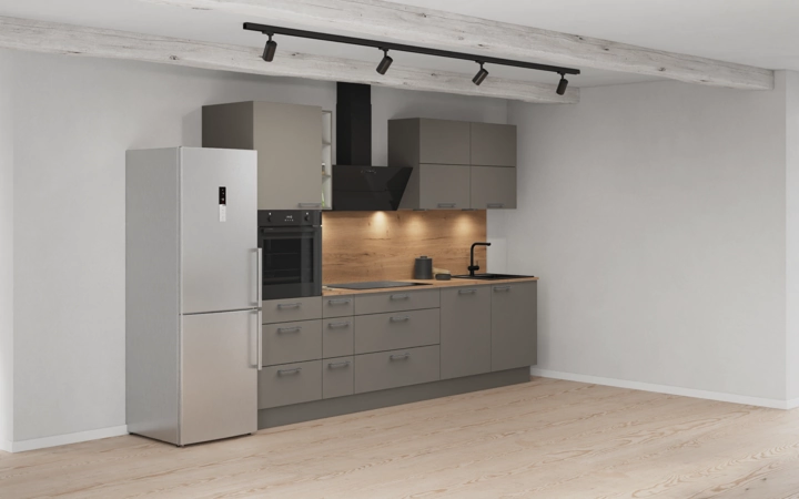 Cuisines Elite Cuisine linéaire 300 cm électroménagers inclus planning 8 1