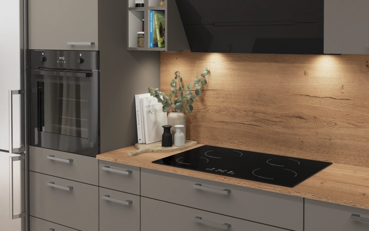 Cuisines Elite Cuisine linéaire 300 cm électroménagers inclus planning 8 2