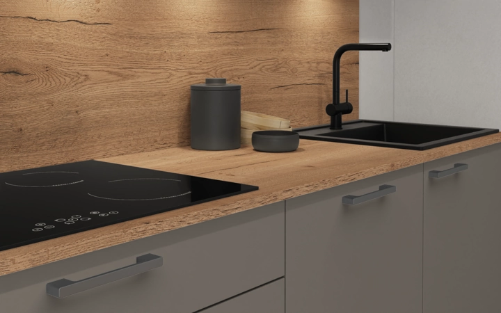 Cuisines Elite Cuisine linéaire 300 cm électroménagers inclus planning 8 3