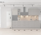 Cuisines Elite Cuisine linéaire 300 cm électroménagers inclus planning 8 5