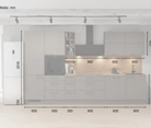 Cuisines Elite Cuisine linéare 360 cm électroménagers inclus planning 8 5
