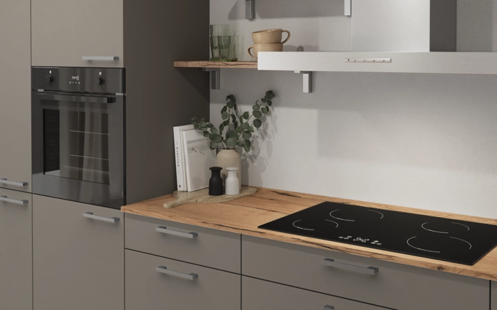 Cuisines Elite Cuisine en L 366,6 cm x 246, 6 cm électroménagers inclus planning 9 2