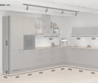 Cuisines Elite Cuisine en L 366,6 cm x 246, 6 cm électroménagers inclus planning 9 5