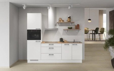 Cuisines Elite Cuisine linéaire 240 cm électroménagers inclus planning 9 Blanc alpin, super mat Touch Cuisines Elite Cuisine linéaire 240 cm électroménagers inclus planning 9 Blanc alpin, super mat Touch
