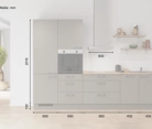 Cuisines Elite Cuisine linéaire 300 cm électroménagers inclus planning 9 5
