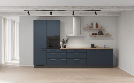 Cuisines Elite Cuisine linéare 360 cm électroménagers inclus planning 9 Bleu fjord ultra-mat Easytouch Cuisines Elite Cuisine linéare 360 cm électroménagers inclus planning 9 Bleu fjord ultra-mat Easytouch