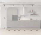 Cuisines Elite Cuisine linéare 360 cm électroménagers inclus planning 9 5